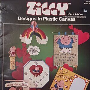Vintage Ziggy Designs in Plastic Canvas Pattern Book by Tom Wilson